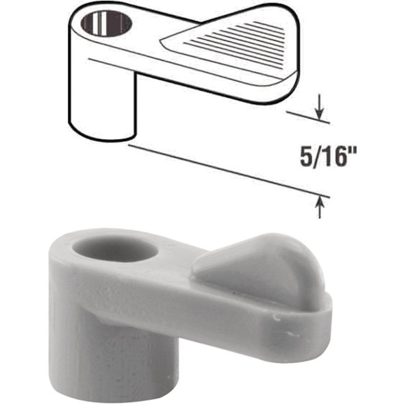 PL7741 Prime-Line 5/16 In. Gray Swivel Plastic Screen Clips with Screws (12 Count)