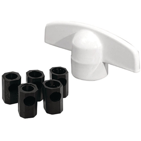 H 3892 Prime-Line White Universal Casement Window T-Crank Opener (2 Count)