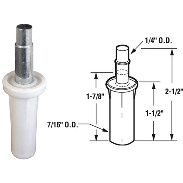 N 6583 Prime-Line Nylon Base Bifold Door Top Mount Pivot (2 Count)