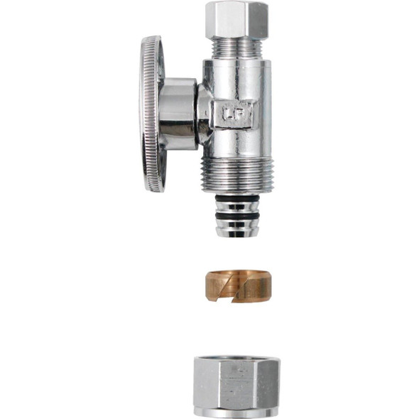 PP2887EZ Plumb Pak No Crimp 1/2 In. x 3/8 In. Quarter Turn PEX Straight Valve