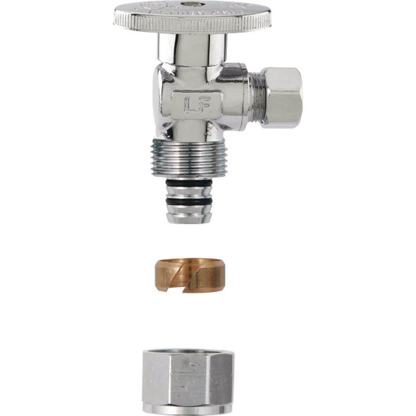 PP2888EZ Plumb Pak No Crimp 1/2 In. x 1/4 In. Quarter Turn PEX Angle Valve