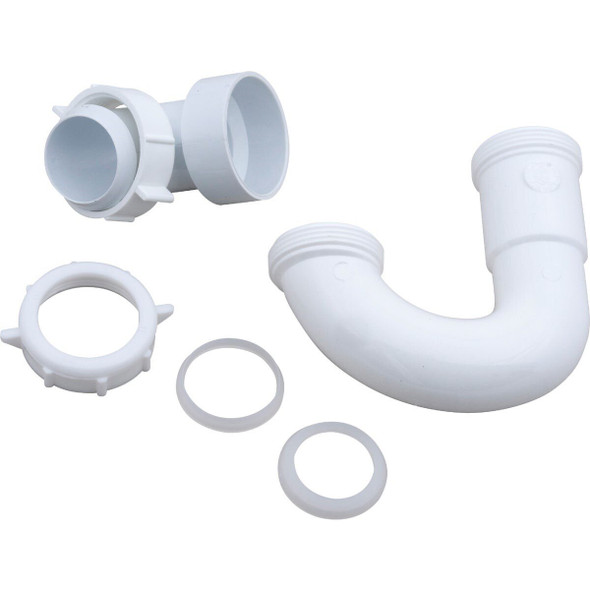 494968 1-1/2 In. or 1-1/4 In. White Plastic Sink Trap with Reducer Washer