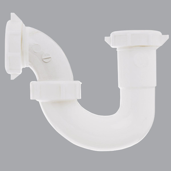 494976 1-1/2 In. x 1-1/4 In. White Plastic Sink Trap