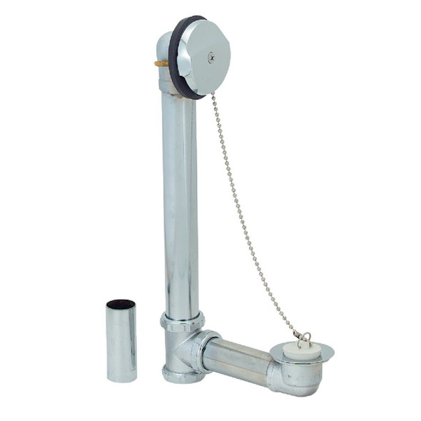 600SN Keeney Brass Bath Drain with Polished Chrome Trim and Waste & Overflow