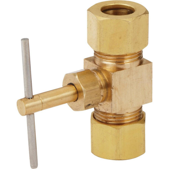 456090 3/8 In. Tube x 3/8 In. Tube Brass Straight Needle Valve
