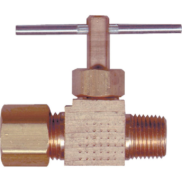 455885 1/8 In. MIP x 1/4 In.OD Brass Straight Tap Valve