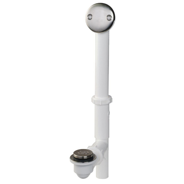 439243 Do it Foot Lok Stop Plastic Bath Drain with Brushed Nickel Trim