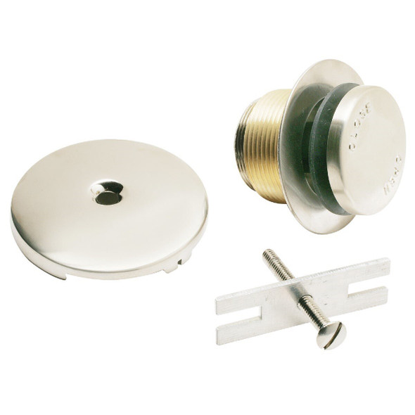 438814 Foot Lok Stop Brushed Nickel Bath Drain Trim Kit