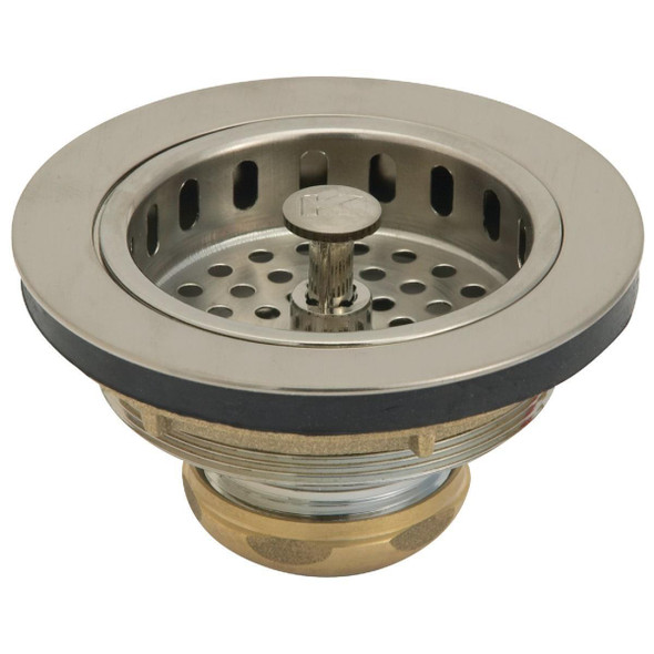 438995 3-1/2 In. Brushed Nickel Adjustable Post Basket Strainer Assembly