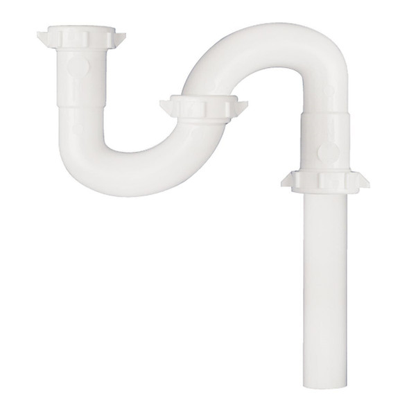403245 1-1/2 In. x 1-1/2 In. White Plastic S-Trap