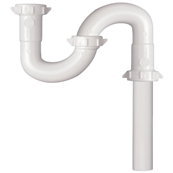 270WK 1-1/4 In. x 20-1/2 In. White Plastic S-Trap
