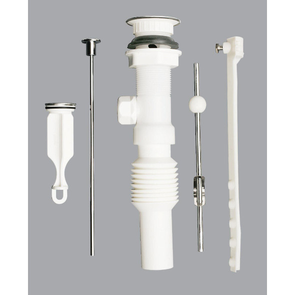 400863 1-1/4 In. Chrome-Plated/Plastic Flexible Pop-Up Assembly