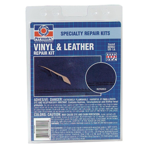 80902 PERMATEX Vinyl and Leather Repair Kit, (4-Piece)