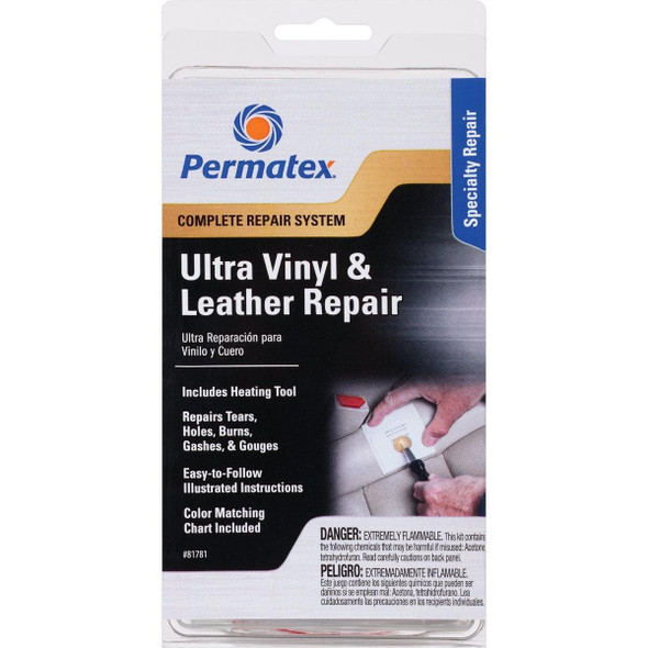81781 PERMATEX Vinyl and Leather Repair Kit, (6-Piece)
