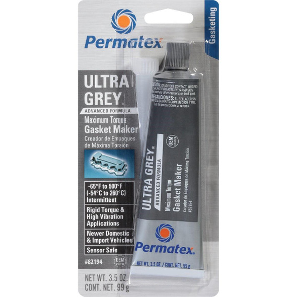 82194 Permatex 3 Oz. Ultra Grey Silicone Gasket Maker