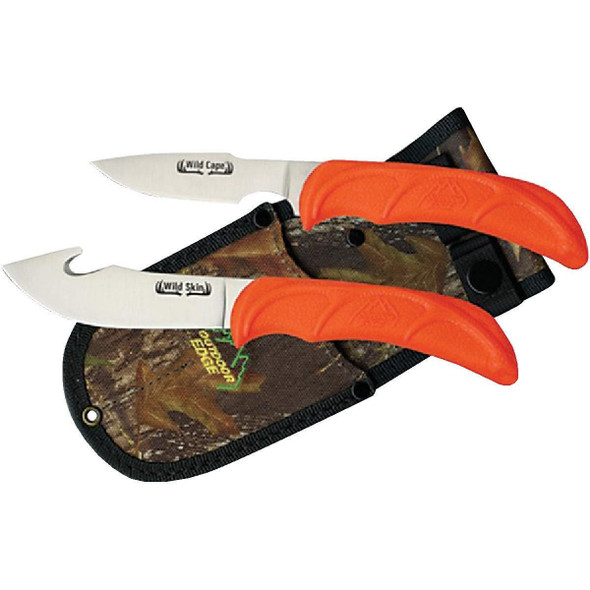 WR-1C Outdoor Edge Wild Pair Stainless Steel Fixed Blade Knife Combo