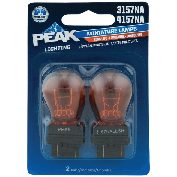 3157NALL-BPP PEAK 3157NA/4157NA 12.8/14V Mini Incandescent Automotive Bulb (2-Pack)