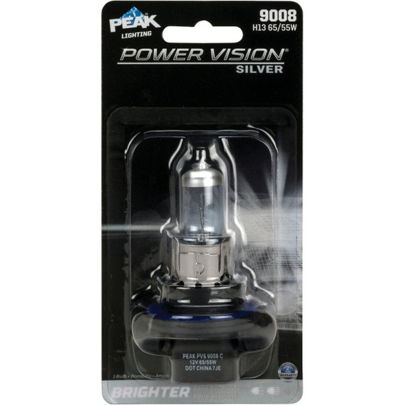 9008PVS-BPP PEAK Power Vision Silver 9008 H13 12.8V Automotive Bulb
