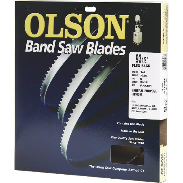 FB23193DB Olson 93-1/2 In. x 1/2 In. 3 TPI Hook Flex Back Band Saw Blade