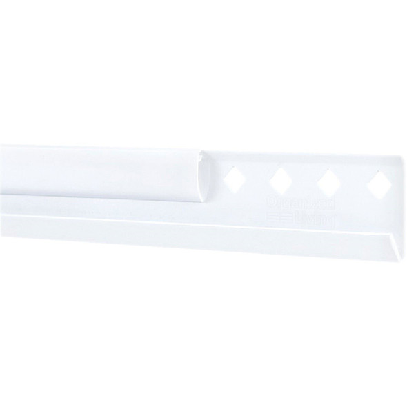 7913452411 FreedomRail 24 In. White Horizontal Hanging Rail with Cover