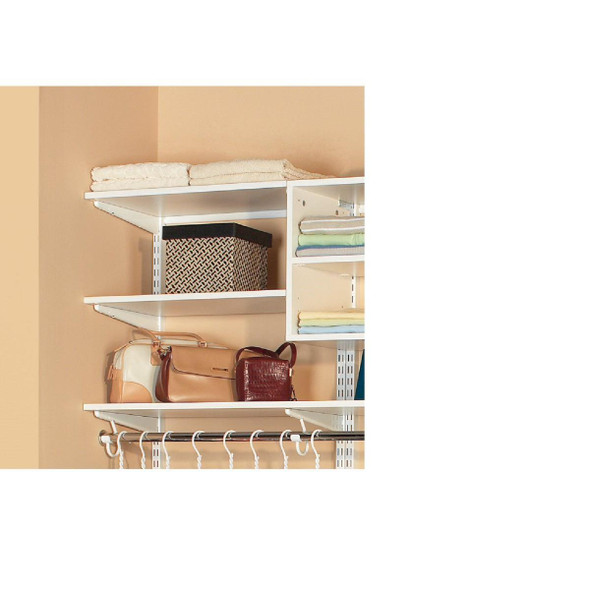 7313143611 Organized Living FreedomRail 3 Ft. W. x 14 In. D Melamine Closet Shelf, White