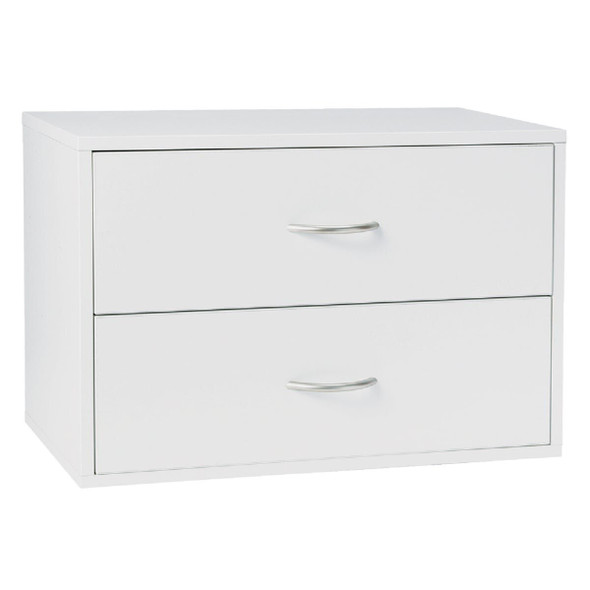 7315022411 FreedomRail 2-Drawer White Organization Box