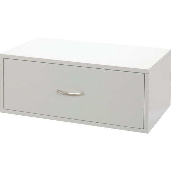 7315112411 FreedomRail Double Hung 1-Drawer White Organization Box