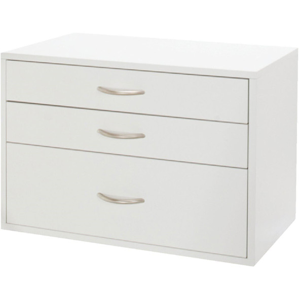 7315032411 FreedomRail 3-Drawer White Organization Box