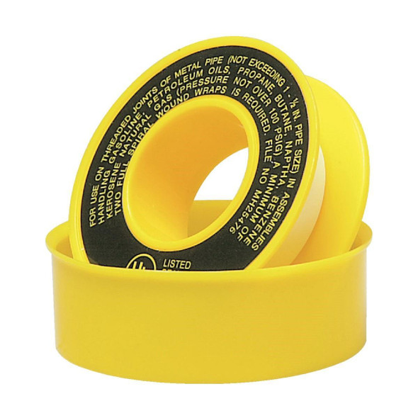 017064 1/2 In. x 260 In. Yellow Thread Seal Gas Line Tape
