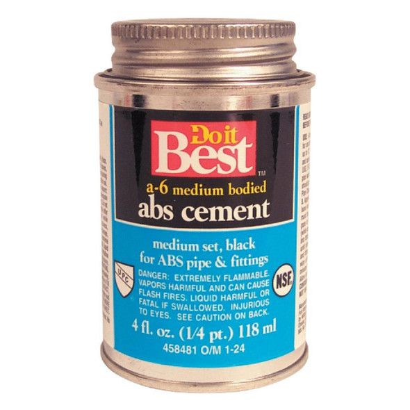 018502 4 Oz. Medium Bodied Black ABS Cement