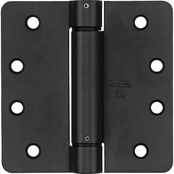 N351015 National 4 In. Oil Rubbed Bronze 5/8 In. Radius Spring Door Hinge