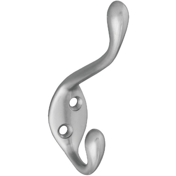 N331082 National Heavy-Duty Satin Nickel Coat and Hat Wardrobe Hook