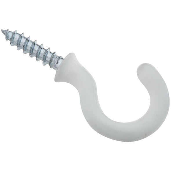N259184 National 3/4 In. White Vinyl Cup Hook (50 Count)