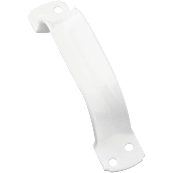 N162594 National 6-3/4 In. White Vinyl Coated Zinc Door Pull