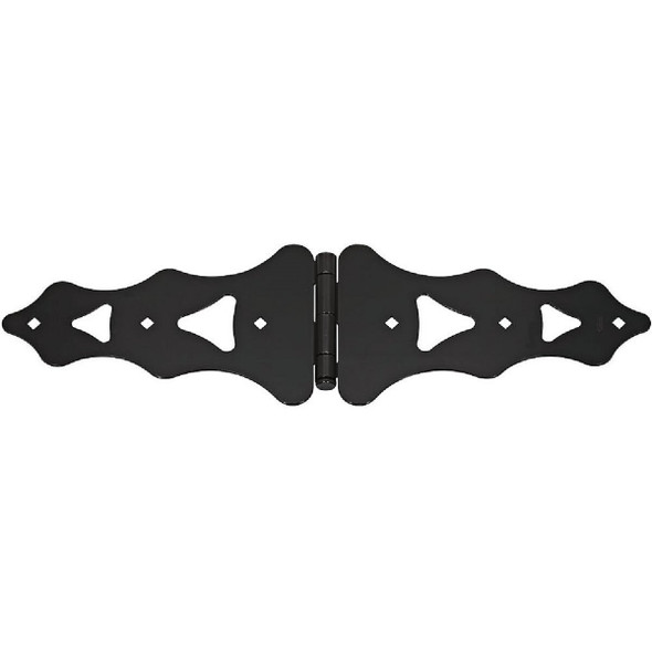 N179192 National 10 In. Black Ornamental Strap Hinge