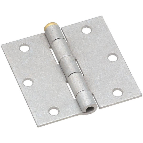 N208843 National 3-1/2 In. Square Galvanized Steel Broad Door Hinge (2-Pack)
