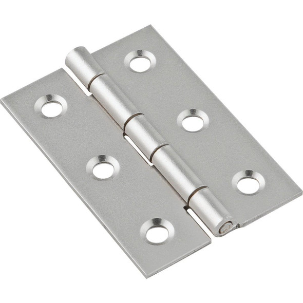 N211015 National 2 In. x 1-3/8 In. Satin Nickel Broad Hinge (2-Pack)