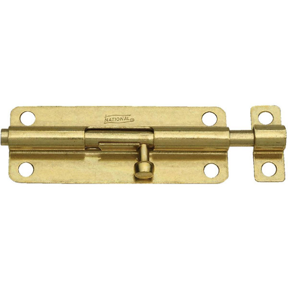 N151761 National 5 In. Brass Steel Door Barrel Bolt