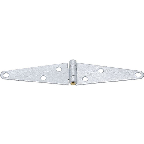 N128249 National 1.61 In. x 4 In. Galvanized Heavy-Duty Strap Hinge