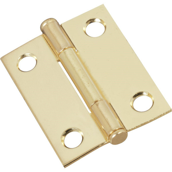 N146639 National 2 In. Brass Full-Inset Pin Hinge (2-Pack)