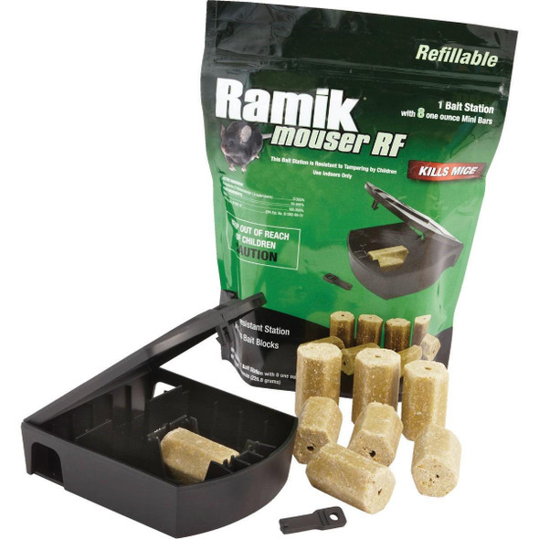 000800 Ramik Mouser RF Refillable Mouse Bait Station (8-Refill)