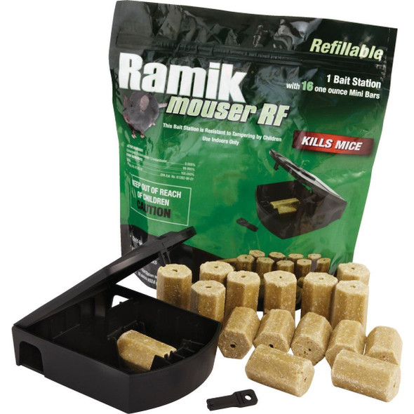 000900 Ramik Mouser RF Refillable Mouse Bait Station (16-Refill)