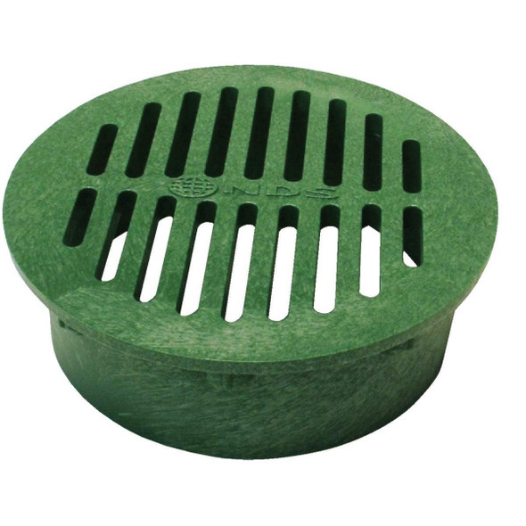 50 NDS 6 In. Green PVC Round Grate