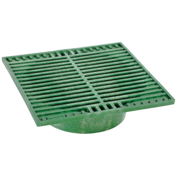 950 NDS 9 In. x 9 In. Green Polyolefin Square Grate