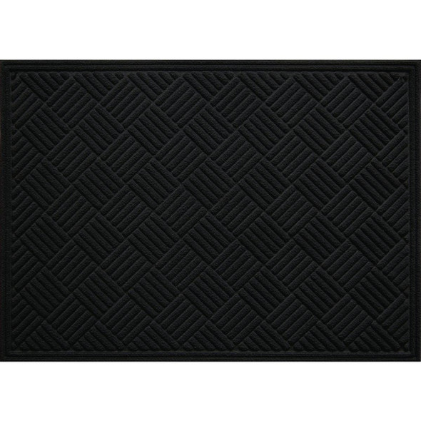 MT1005339 Multy Home Contours 3 Ft. x 4 Ft. Black Carpet Utility Floor Mat, Indoor/Outdoor