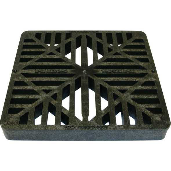 980 NDS 9 In. x 9 In. Black Polyolefin Square Grate