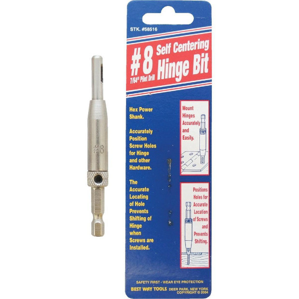58516 Best Way Tools #8 7/64 In. Hinge Drill Bit