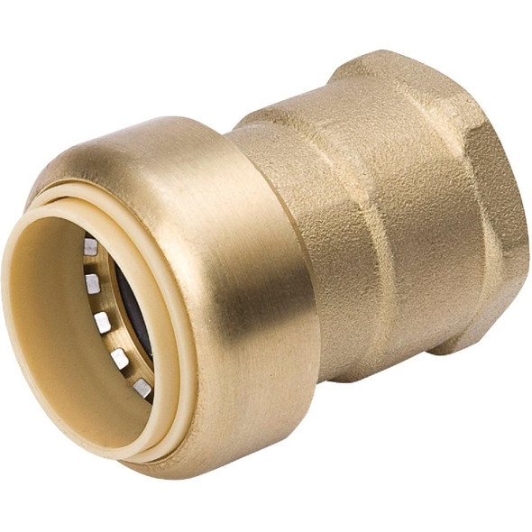 6630-205 ProLine 1 In. x 1 In. FPT Brass Push Fit Adapter