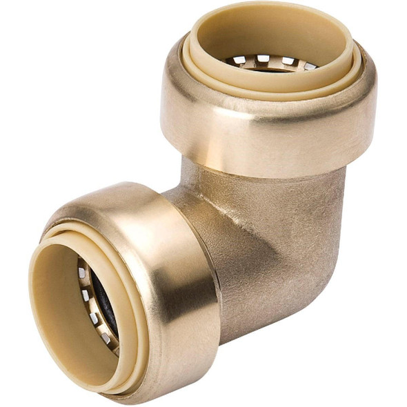 6631-004 ProLine 3/4 In. PF x 3/4 In. PF 90 Deg. Push Fit Brass Elbow (1/4 Bend)