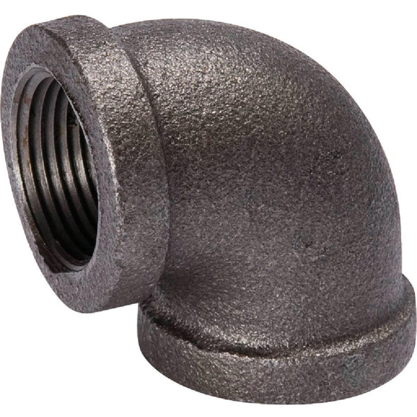 520-008BG Southland 2 In. 90 Deg. Malleable Black Iron Elbow (1/4 Bend)